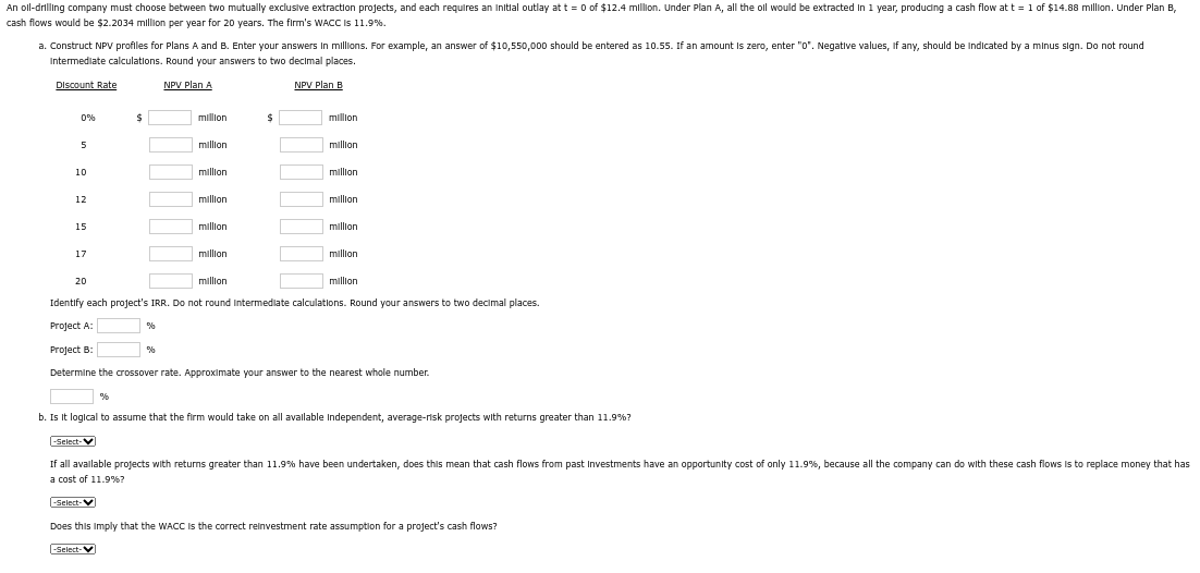  cash flows would be $2.2034 million per year for 20 years.