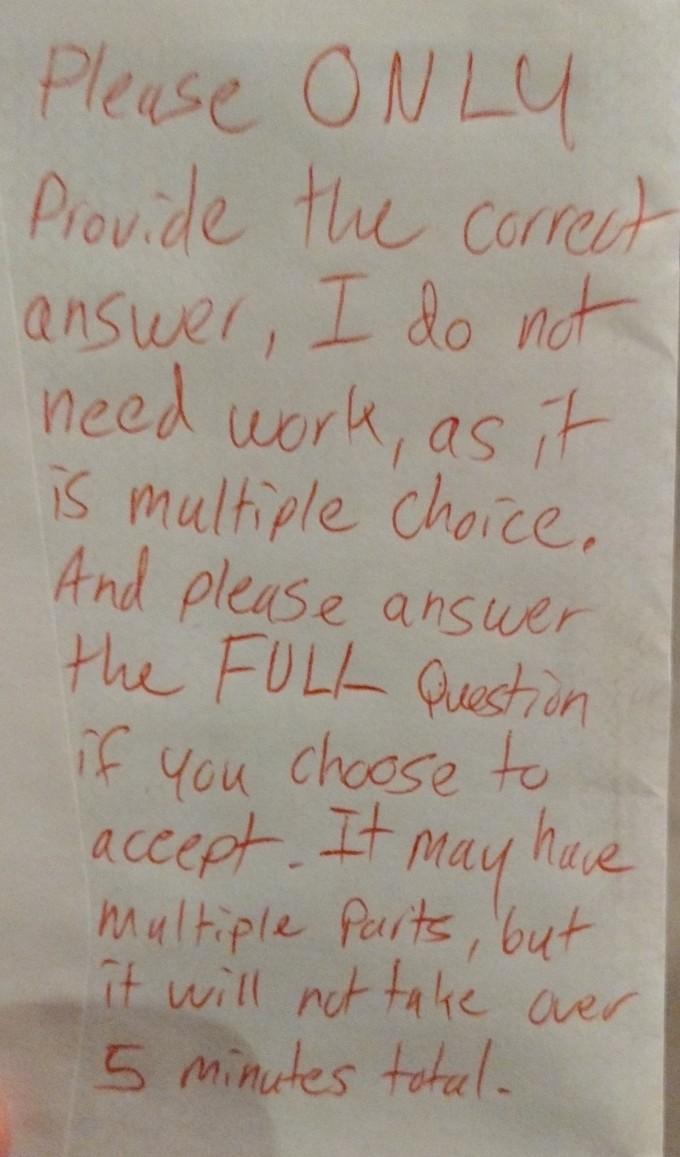 Please ONLY Provide the correct answer, I do not need work,