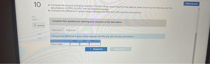 2.7 Show how different inventory cost flow methods (specific identification, FIFO, LIFO,