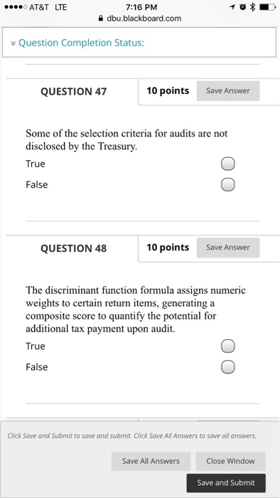 False QUESTION 35 10 points Save Answer The terms Internal Revenue Service