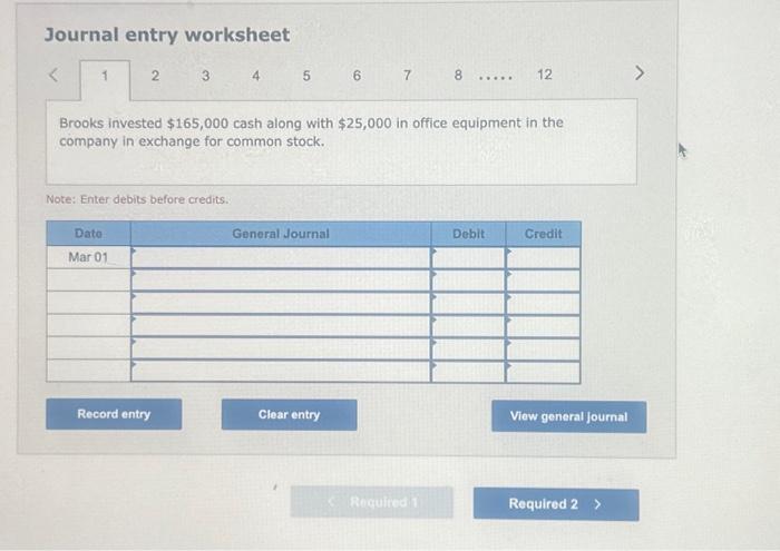 balance LO A1, P1 Denzel Brooks opened a Web consulting business called