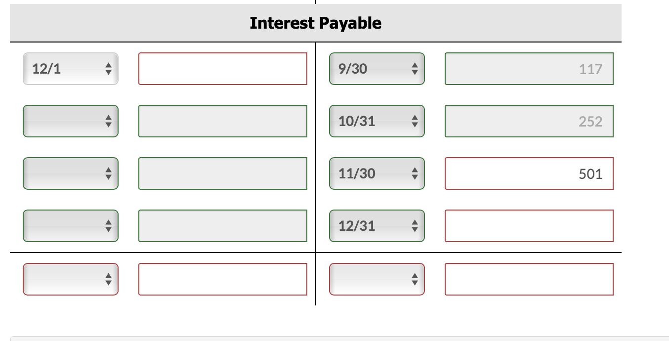 3-month note payable bears interest of 9% and is due December 1.