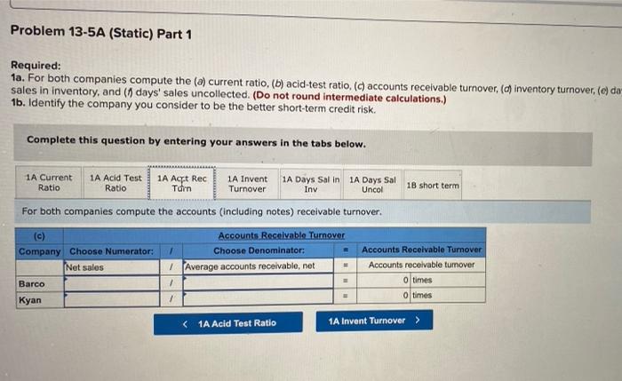 Kyan Company Company Data from the current year-end balance sheets Assets Cash