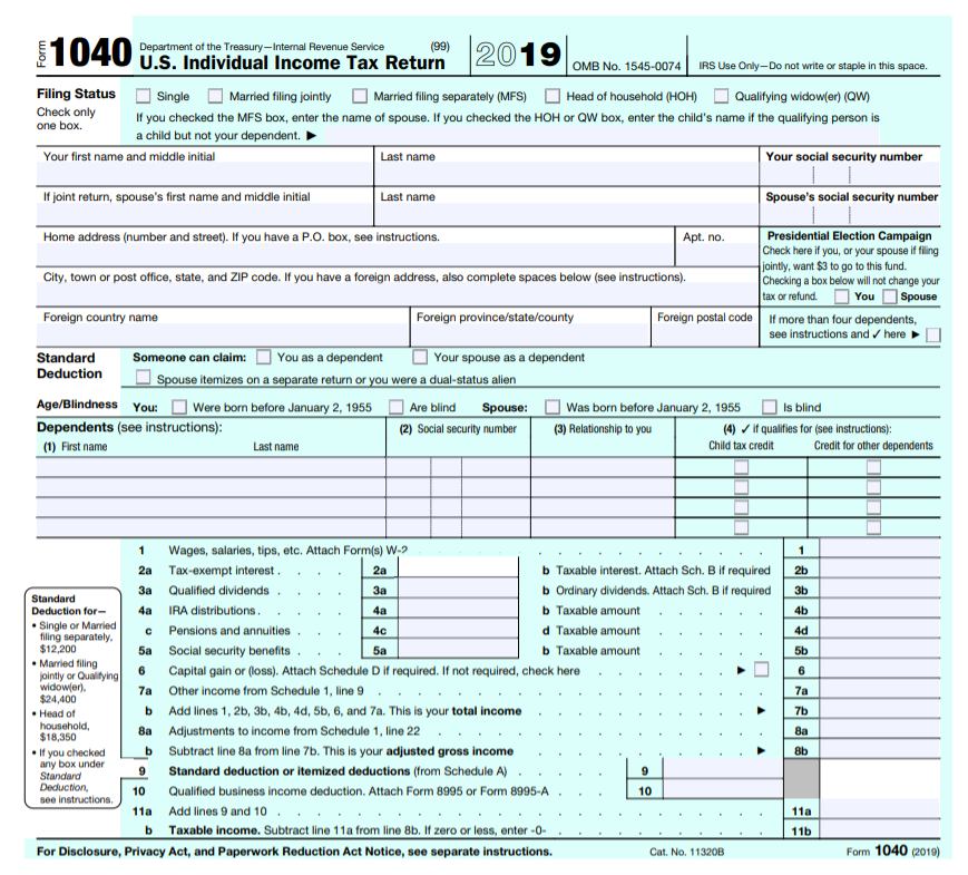 Schedule B, Schedule D, Schedule E, Form 8949, and Form 2441. These