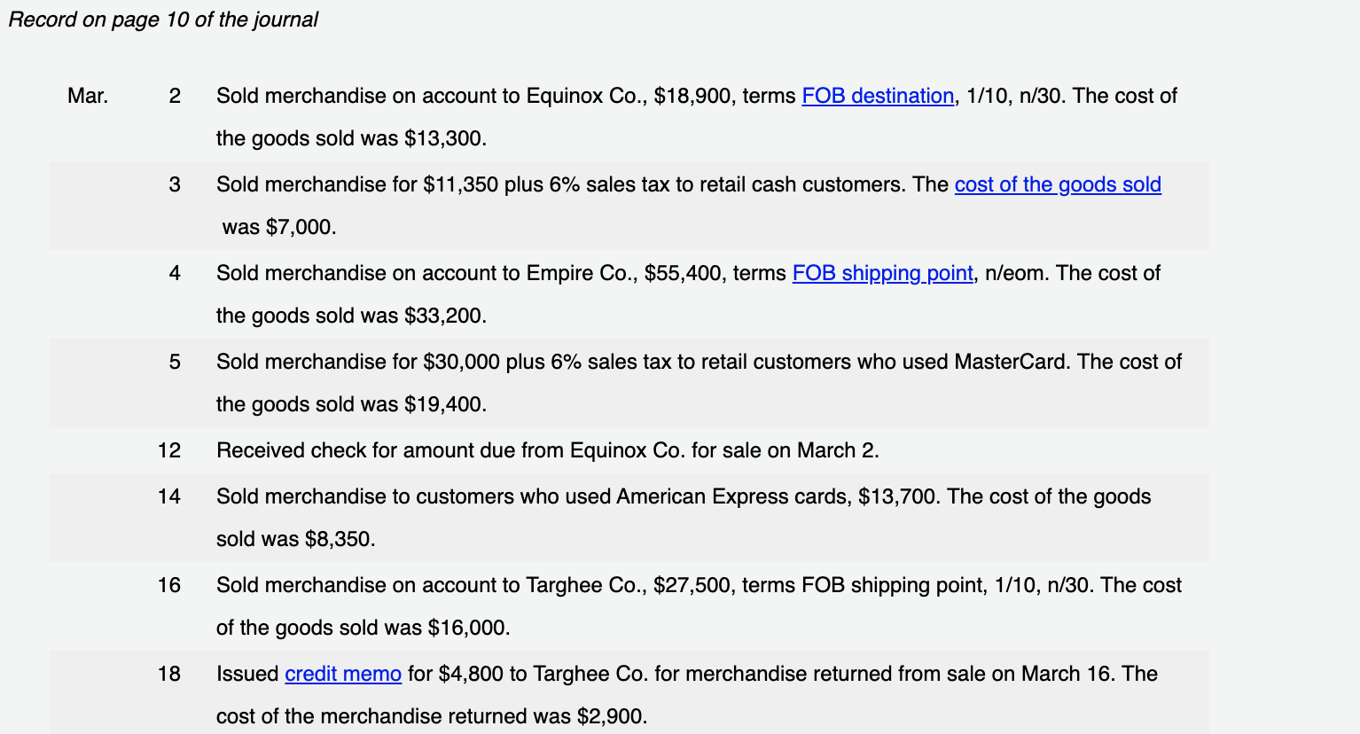Cash 12,031.00 1 10 Sales 11,350.00 1 11 Sales Tax Payable 681.00