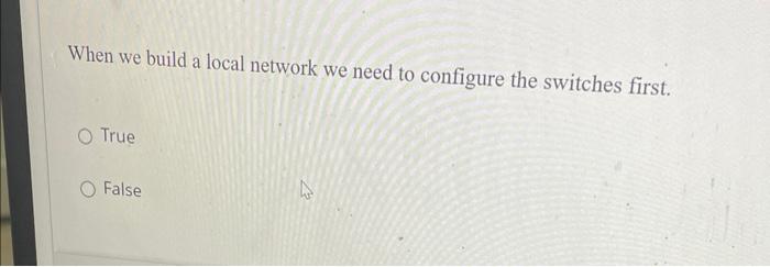 When we build a local network we need to configure the switches