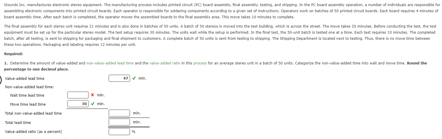  board assembly time. After each batch is completed, the operator moves