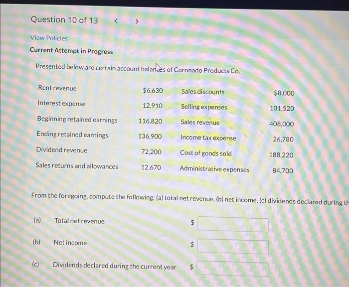 of Accounts Prepare a retained earnings statement for 2022. (List items that