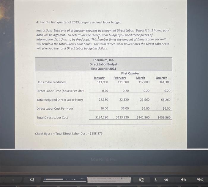 for the first quarter of that coming vear, The compony has gathered