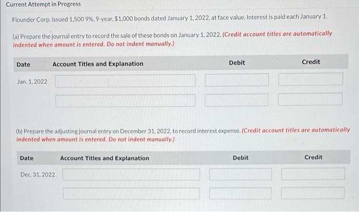  Current Attempt in Progress Flounder Corp.issued 1.500 9%, 9-year $1,000 bonds