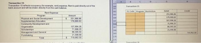 refincta aupplim exbenote 123 Transartion 12 Tensection 13: Transaction 13 refiects telephne