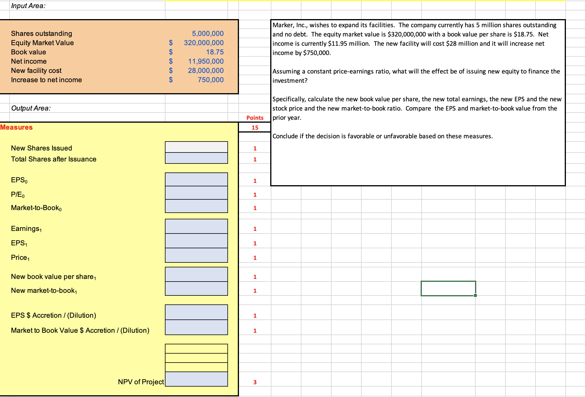  NEED HELP WITH THIS. PLEASE. Marker, Inc., wishes to expand its