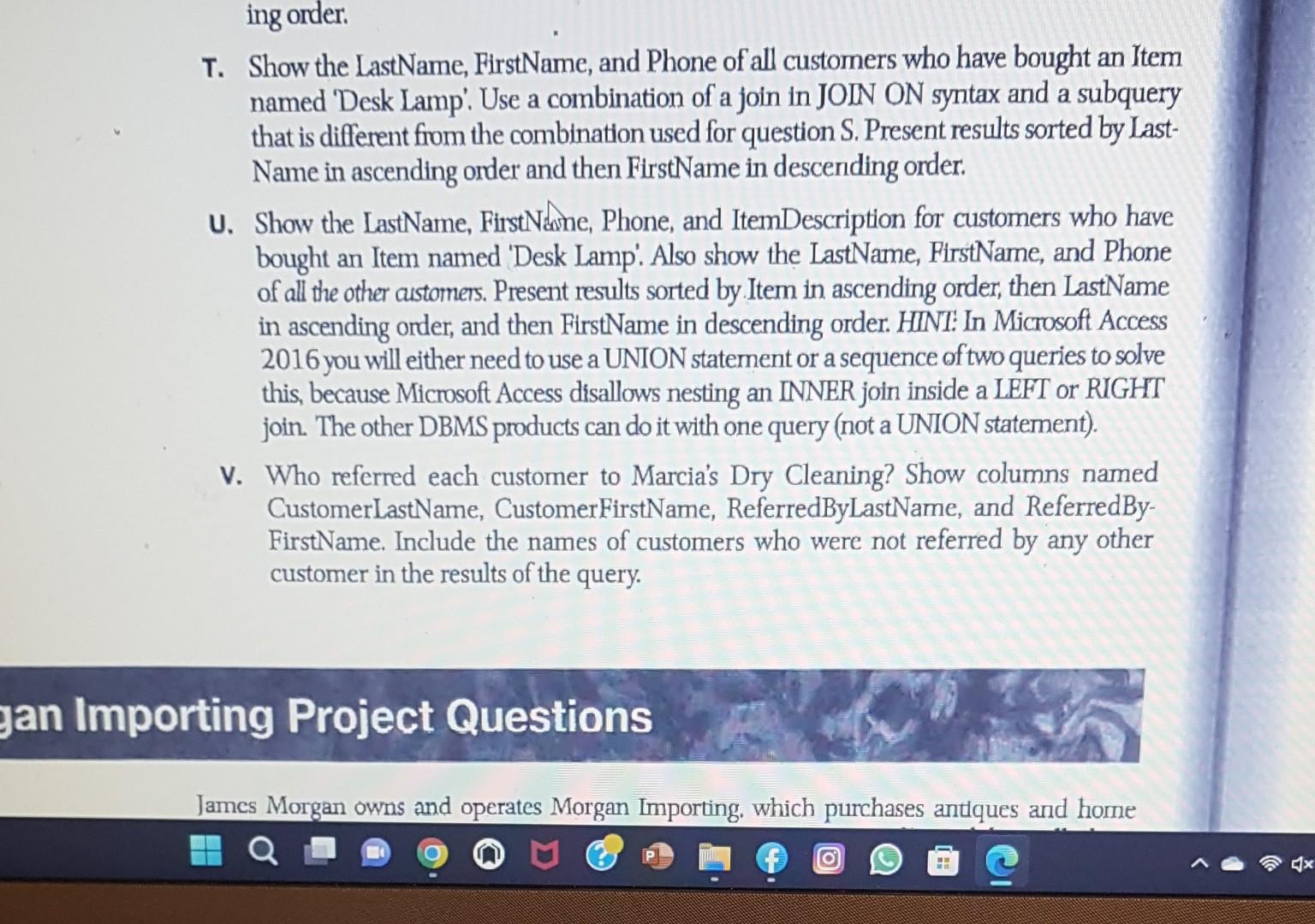 and instructions necessary for setting up the QACS_CHO2 database in the DBMS