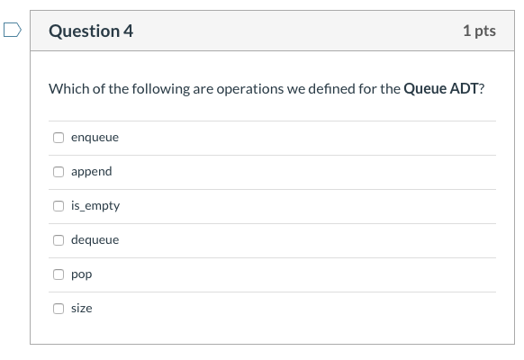 structures. A data structure can only implement a single abstract data type.
