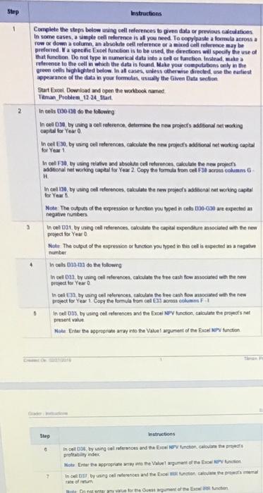 help with project pls Step 1 2 Instructions Complete the steps below