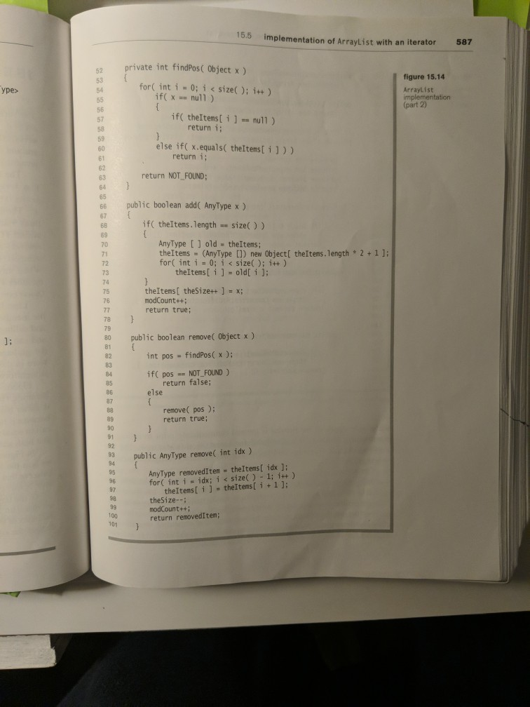 at the specified index. Observe and adjust for any issues due to
