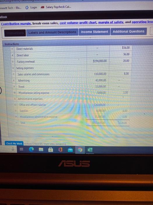 BlakeAssignmentSessionLocatorinprogress-false Gwinnett Tech - Login Salary Paycheck Cat ## eBook Contribution margin,