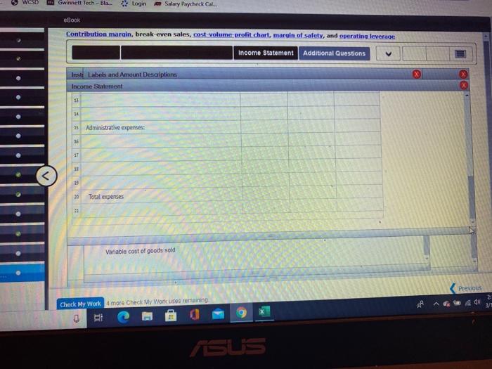 costs for their Gepartments during the year A Summary report of these