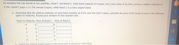 (Bond Valuation) . eBook An investor has two bonds in his portfolio
