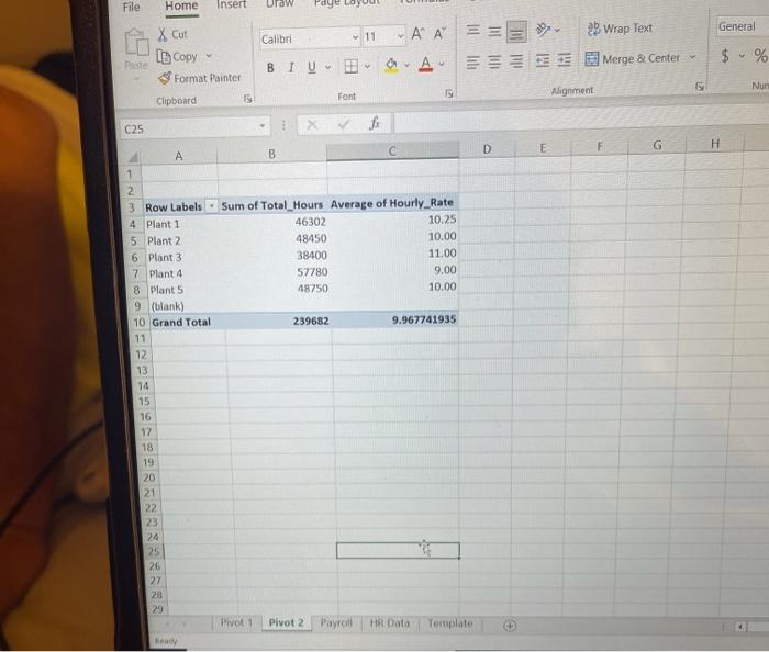 Home Draw File Insert Page Layout General X Cut Wrap Text Calibri