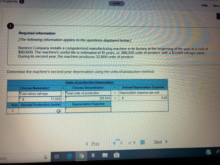  Problems Help Seve Required information IThe following information applies to the