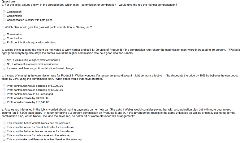 The spreadsheet values highlighted in yellow can be manipulated in order to