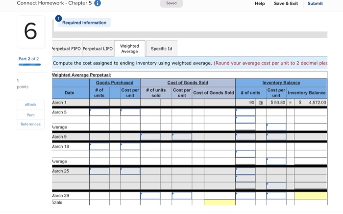 $50.80 per unit 220 units @ $55.80 per unit eBook 250 units@