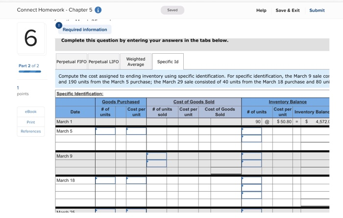 Mar. 9 Sales Mar. 18 Purchase Mar. 25 Purchase Mar. 29 Sales