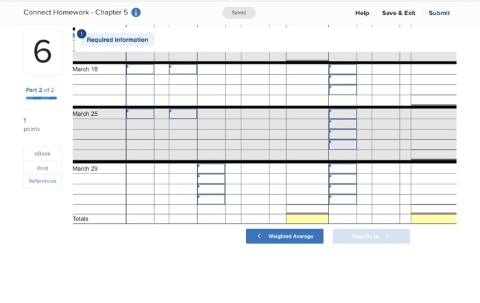 Problem 5-1A Part 3 3. Compute the cost assigned to ending inventory