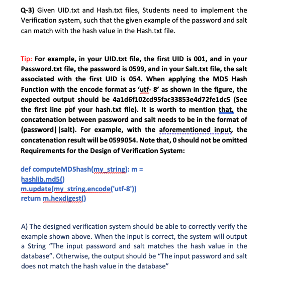 Code in java, reference the output pic UID.txt 001 002 003 004