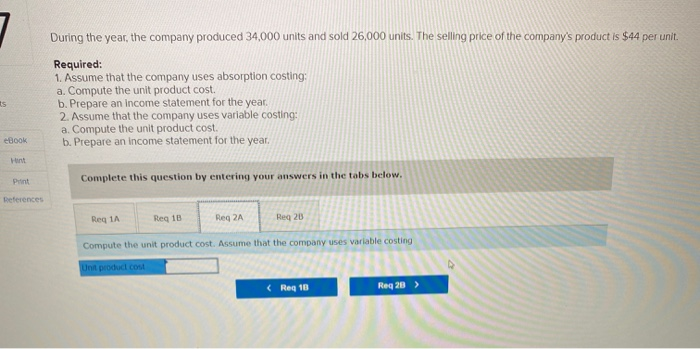 manufacturing overhead Fixed selling and administrative $ $ $ $ 2 2