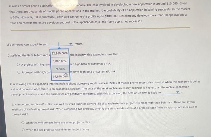 as the beta risk of a project. This is different from the