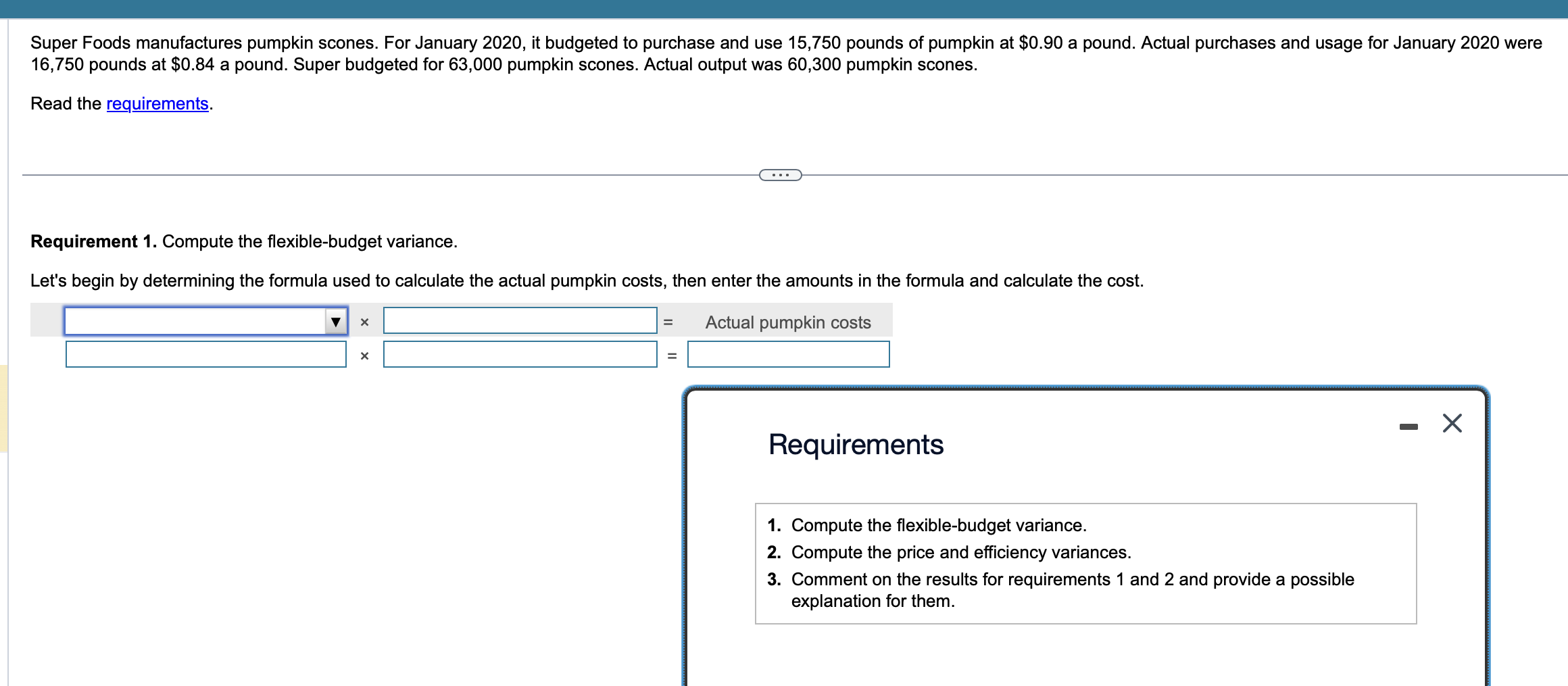  16,750 pounds at $0.84 a pound. Super budgeted for 63,000 pumpkin