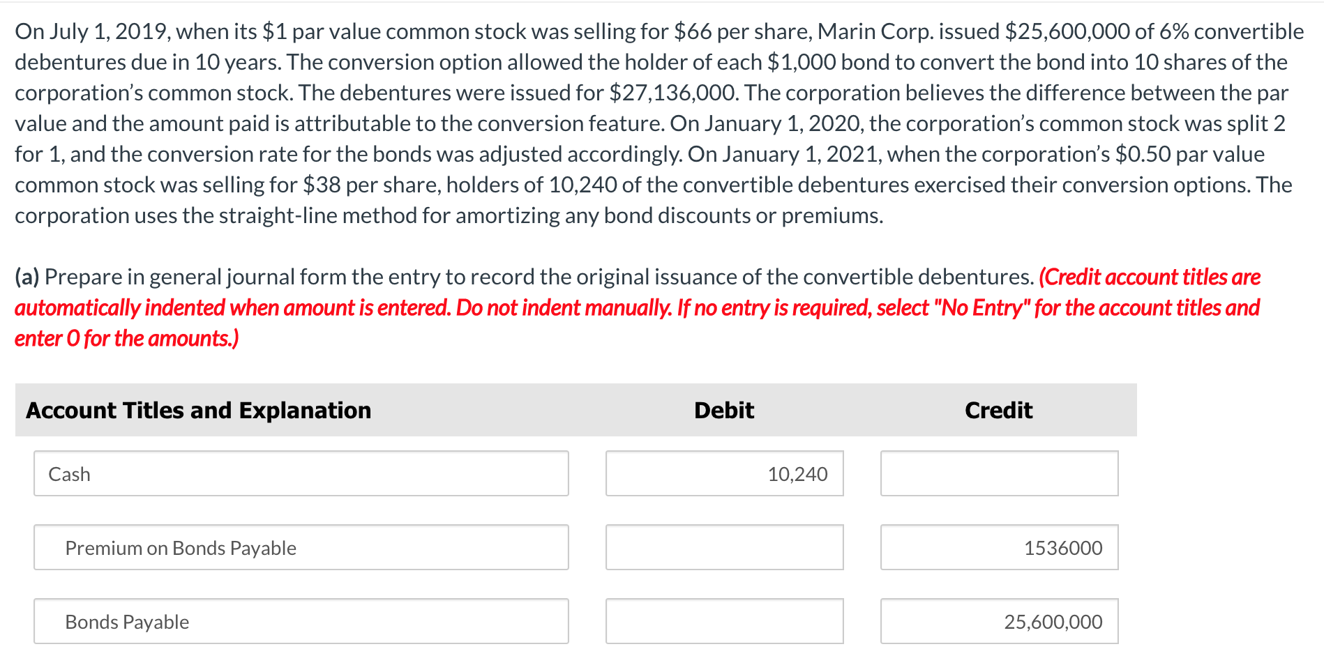  On July 1, 2019, when its $1 par value common stock