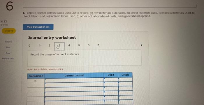 actual overhead costs, and ( g ) overthead applied. 1. Prepare journal