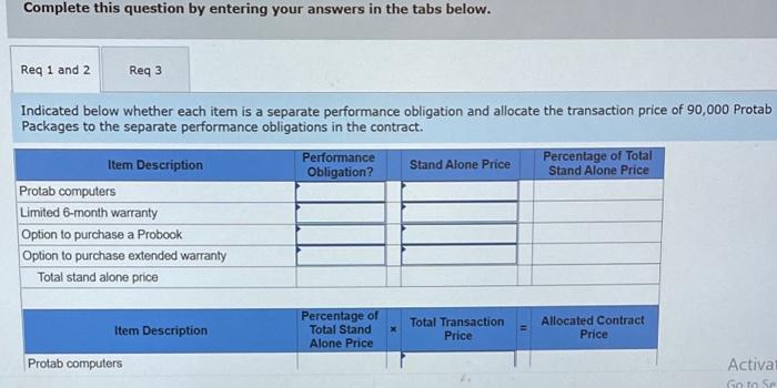 Protab. The $920 sales price of a Protab Package includes the following: