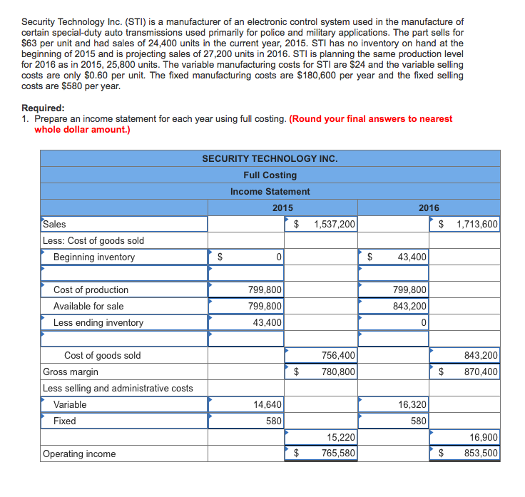  I NEED HELP FINISHING # 2 AND #3 Security Technology Inc.