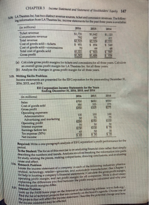 Question 3.11 - Using the information provided in the problem on page
