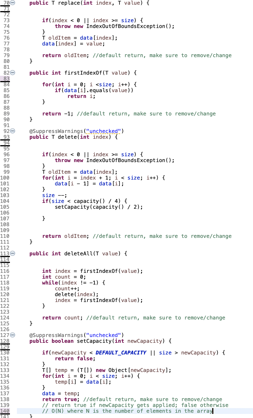 completed the DynArr310 part. Still need help with MyAbacus class and AbacusGUI