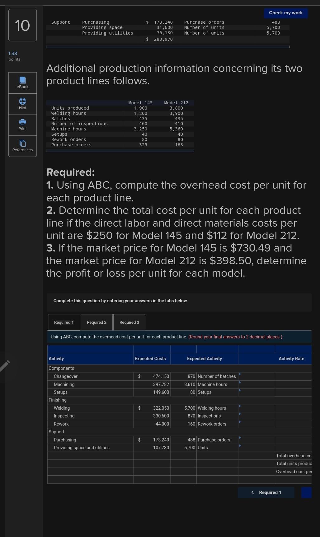 ABC to assess prices LO P3 1.33 points eBook Hint Way Cool