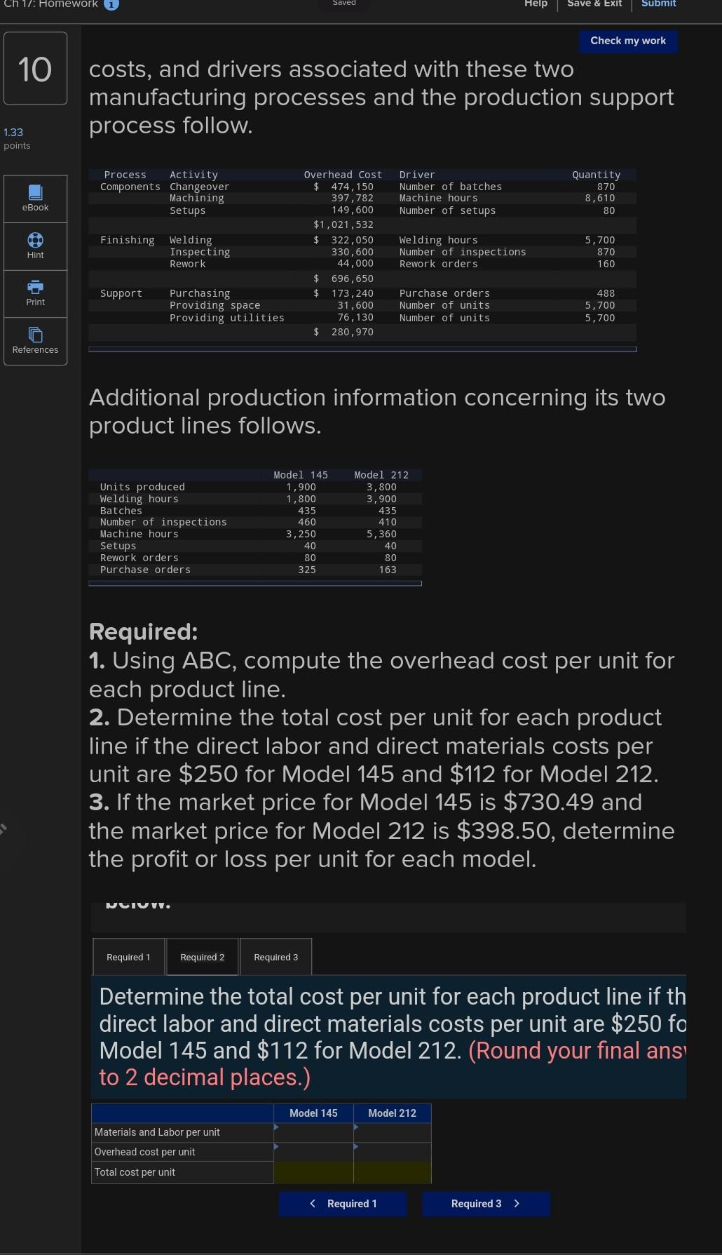 produces two different models of air conditioners. The company produces the mechanical