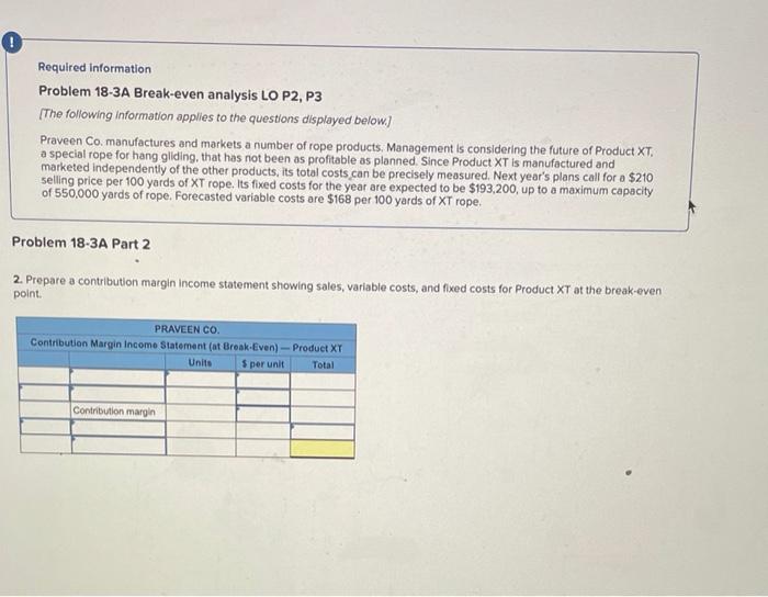 information applies to the questions displayed below) Praveen Co. manufactures and markets