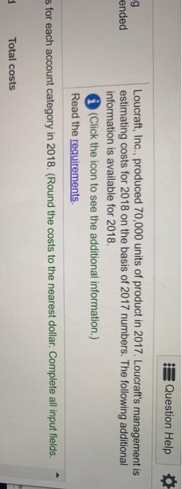 Account Classification Amount Direct materials All variable $ 367,500 All variable 297,500