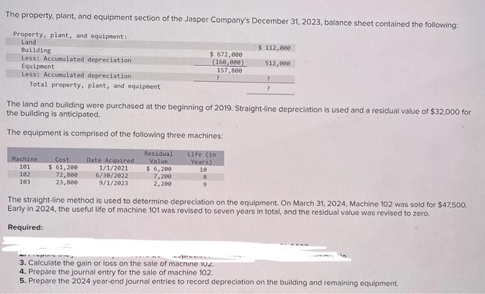  i need help with 3, 4, and 5 please The property,