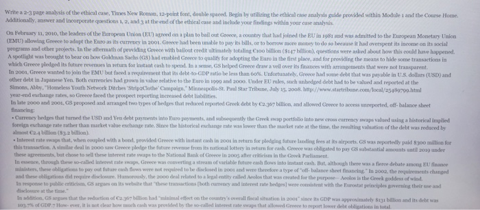  please help me Write a 2-3 page analysis of the ethical