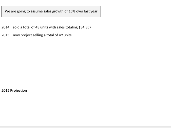 retail to help us create inventory and sale projections. For this activity
