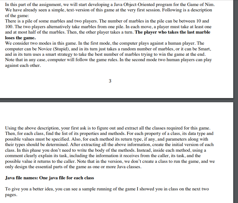 using java to write program and show me output In this part