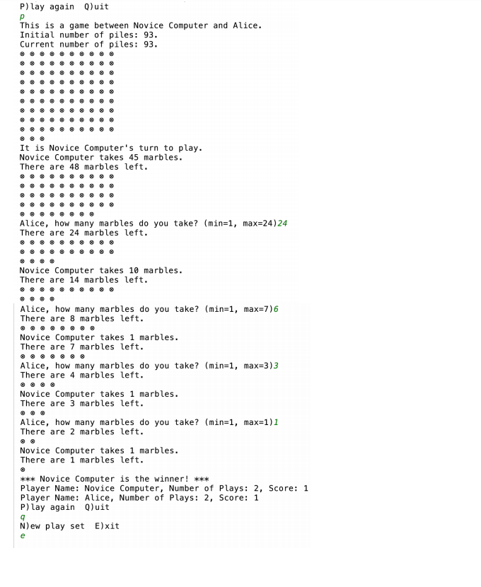 the Game of Nim. We have already seen a simple, text-version of