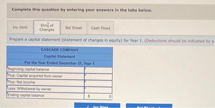to the questions displayed below] Cascade Company was started on January 1,