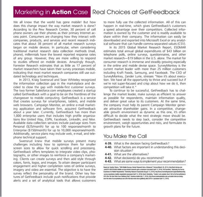  Read the case study and answer you make the call questions